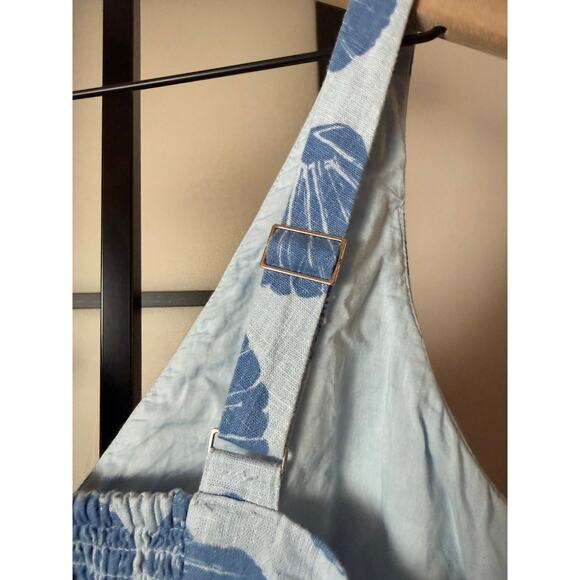 Abercrombie & Fitch Blue Shell Print Mini Dress Summer Beach Sleeveless Size XL - Picture 5 of 8